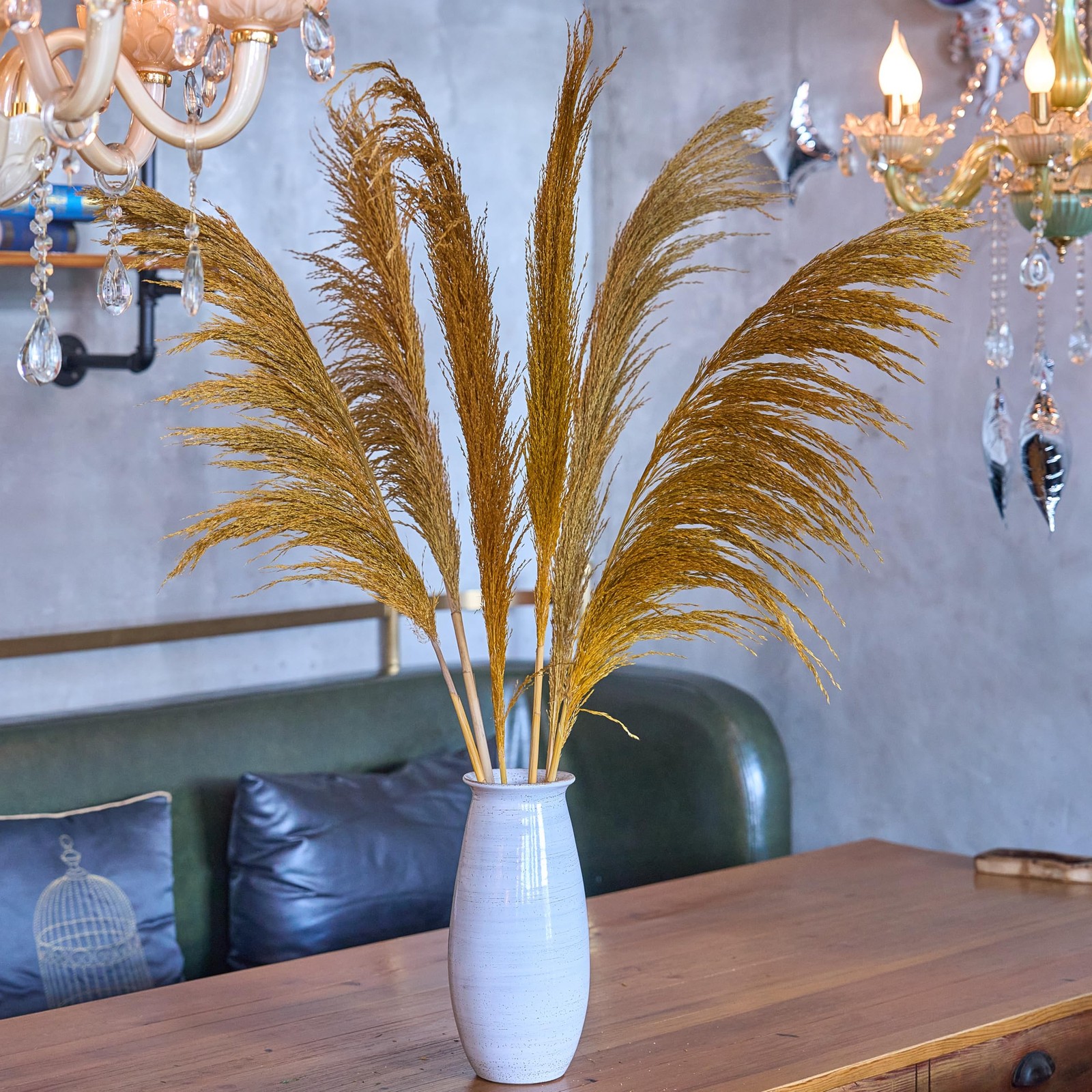 Pampas Grass Decor Tall,Long Pampas, Large Pompas Floral, Elegant Feather Flo…