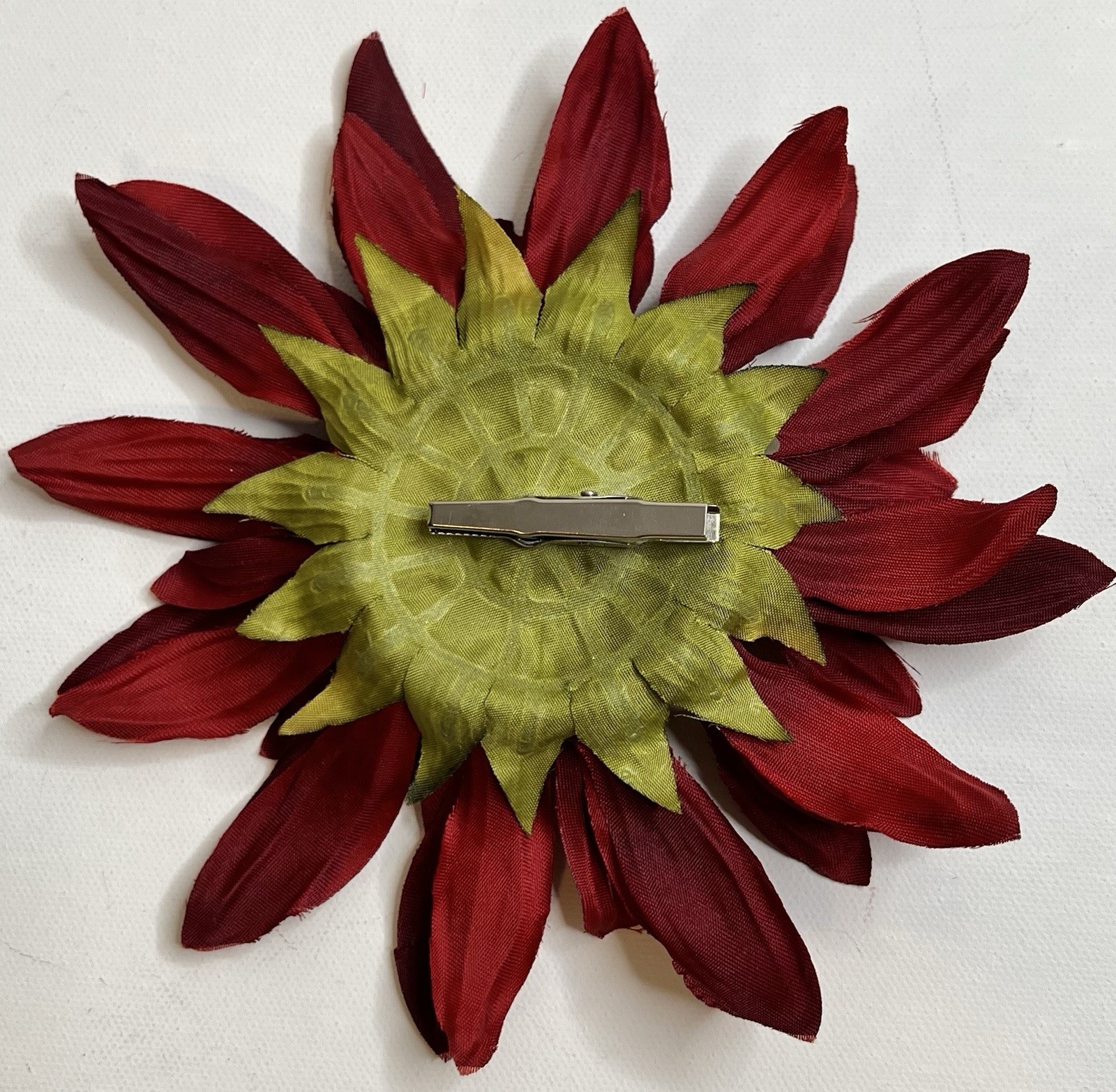 Artificial Sunflower 2pc Fall Flowers Red Clip-on Autumn Decor Ornament NWT NEW