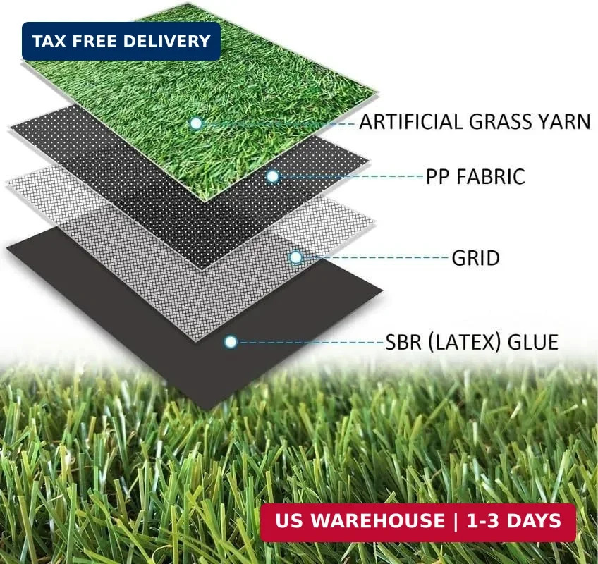 Petgrow 4FTx7FT Artificial Realistic & Thick Fake Mat for Outdoor Garden Landsca