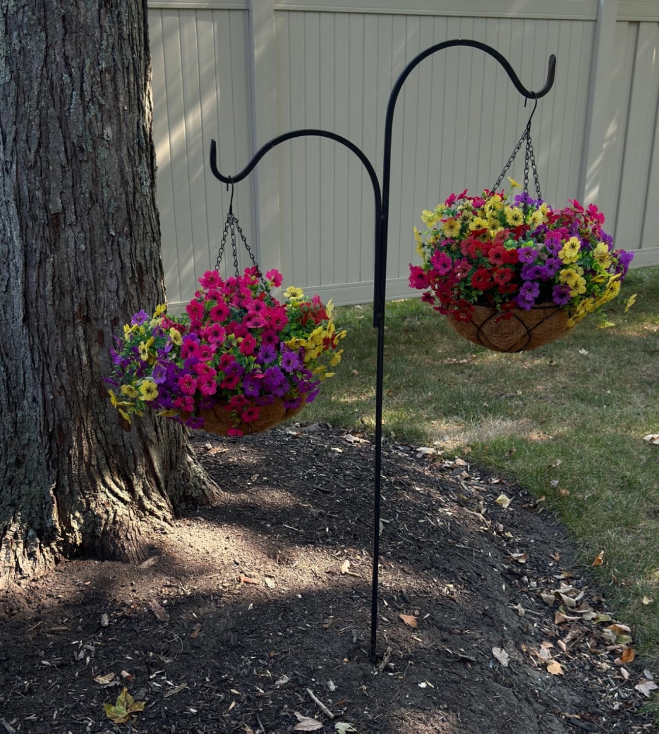 Artificial Faux Hanging Plants Flowers Basket for Summer Autumn, Colorful Dai…