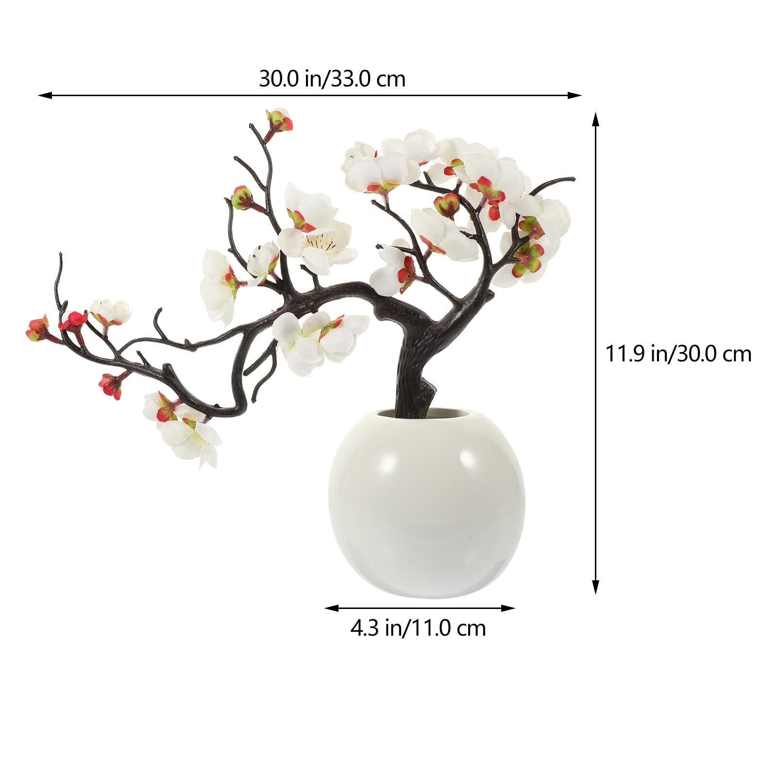Artificial Potted Fake Wintersweets Plant Decorative Bonsai Ornament for Home…
