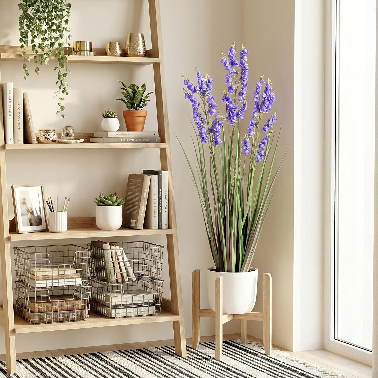 Ttranewsoo Green Onions Home Decor Fake Plants Lily of the Valley Snake Plant Ho