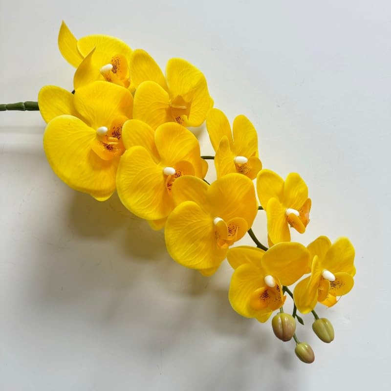 2 Pcs Orchid Stems 38″ Artificial Flowers Real Touch Latex Faux Phalaenopsis …