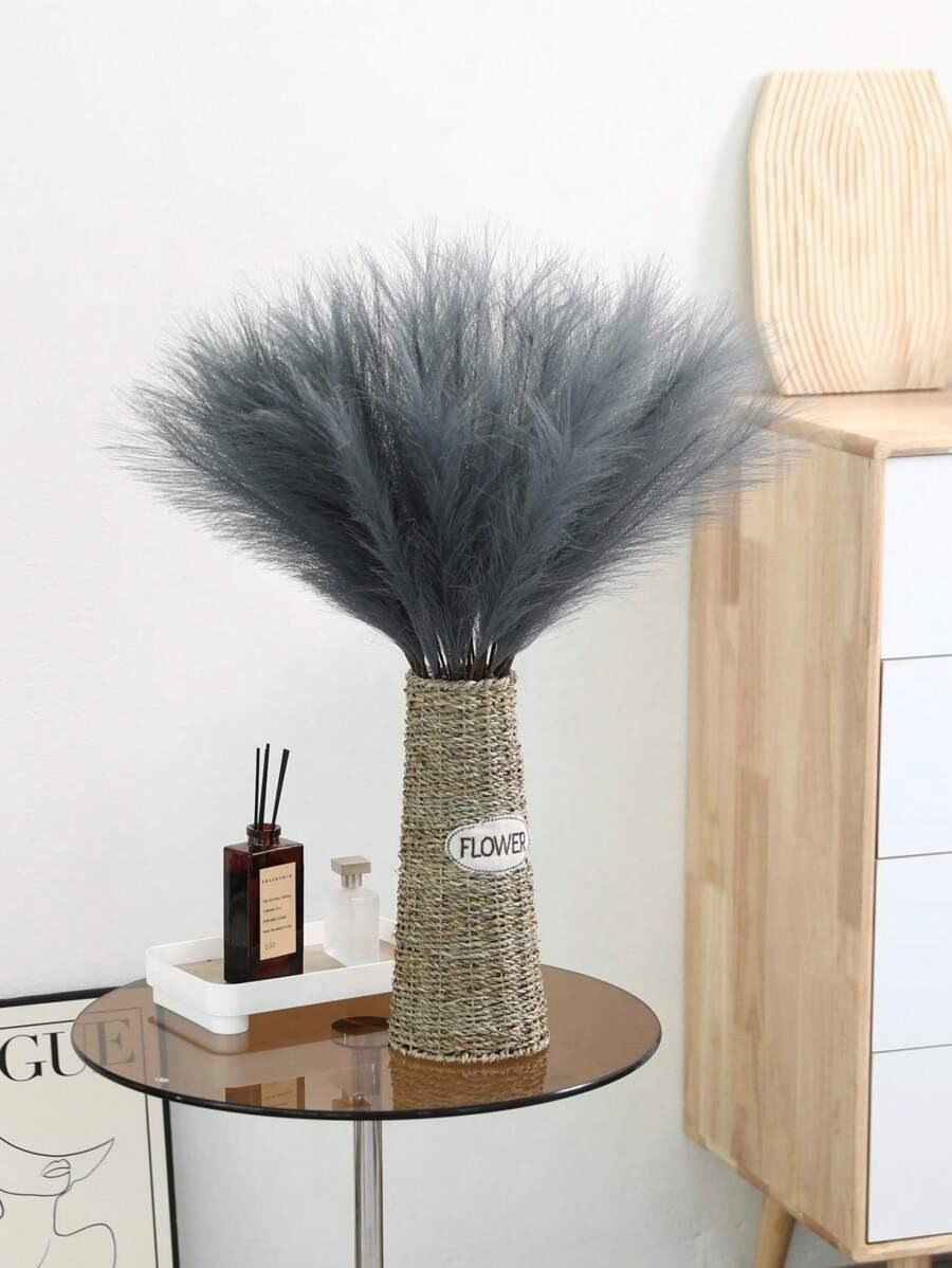 Artificial Pampas Grass Boho Vase Filler Wedding Home Room Decor Faux Plant