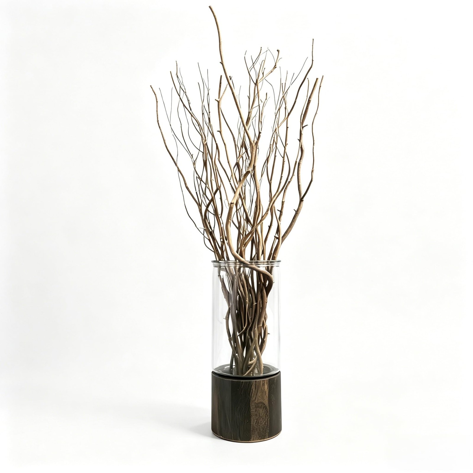 15 PCS Natural Brown Dried Curly Willow Branches 17 Inch Wood Sticks Craft