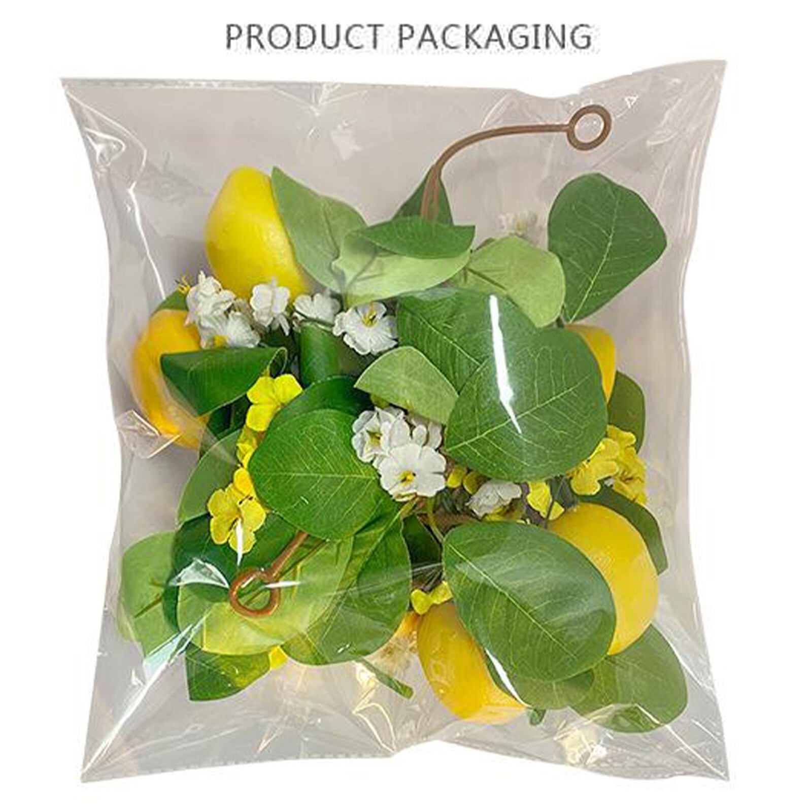 Artificial Lemon Garland Wreath for Front Door Wall Table Party Wedding Decor