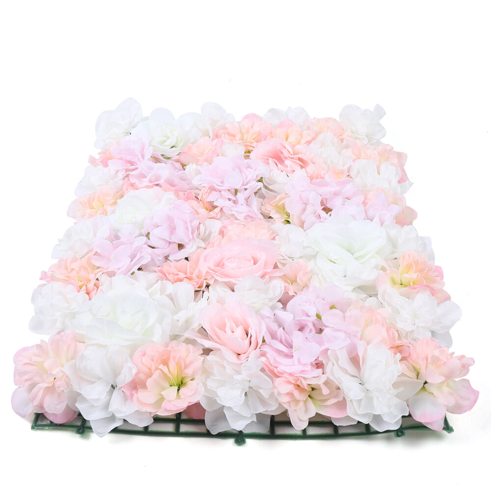 60x40cm Silk Rose Artificial Flower Wall Panel Wedding Party Backdrop Decoration