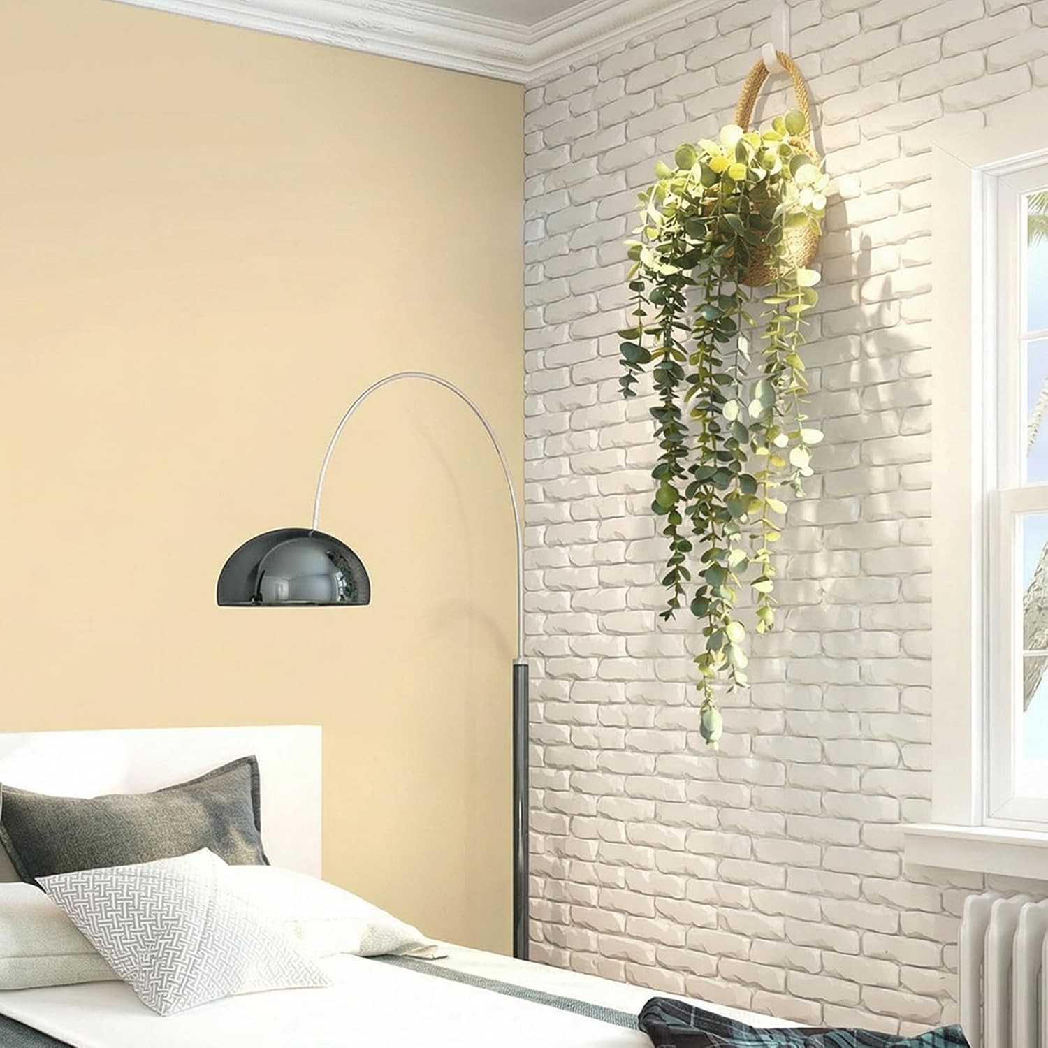 Fake Hanging Plant Decor Indoor Eucalyptus Artificial Faux Plants in Wall Woven