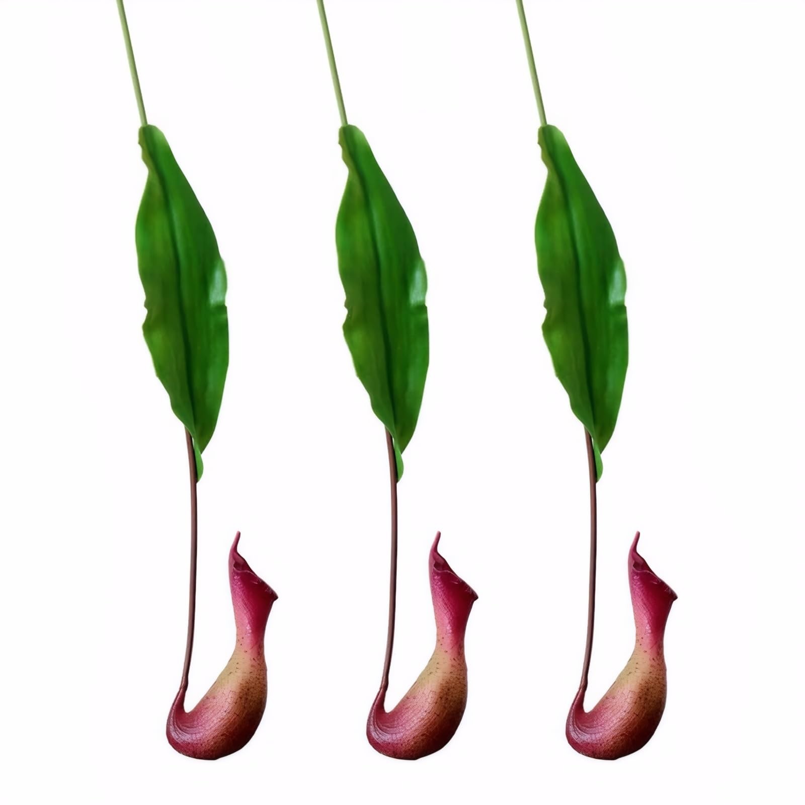 Evlasumflow 29″ Artificial Nepenthes 3pcs Faux Pitcher Plant Carnivorous Hang…