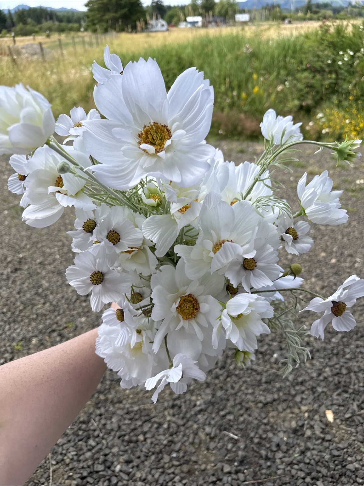 Cosmo Faux Flower Lot Wildflower Wedding Floral White