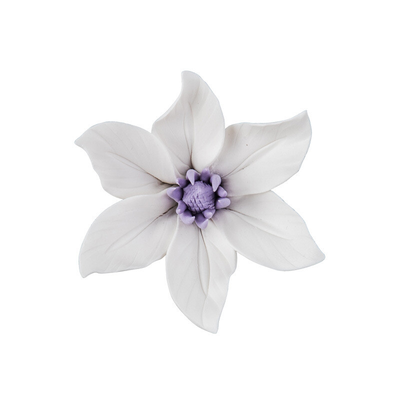 Porcelain Ceramic Flowers 3D Clematis Wall Decor Hangings Study Living Room