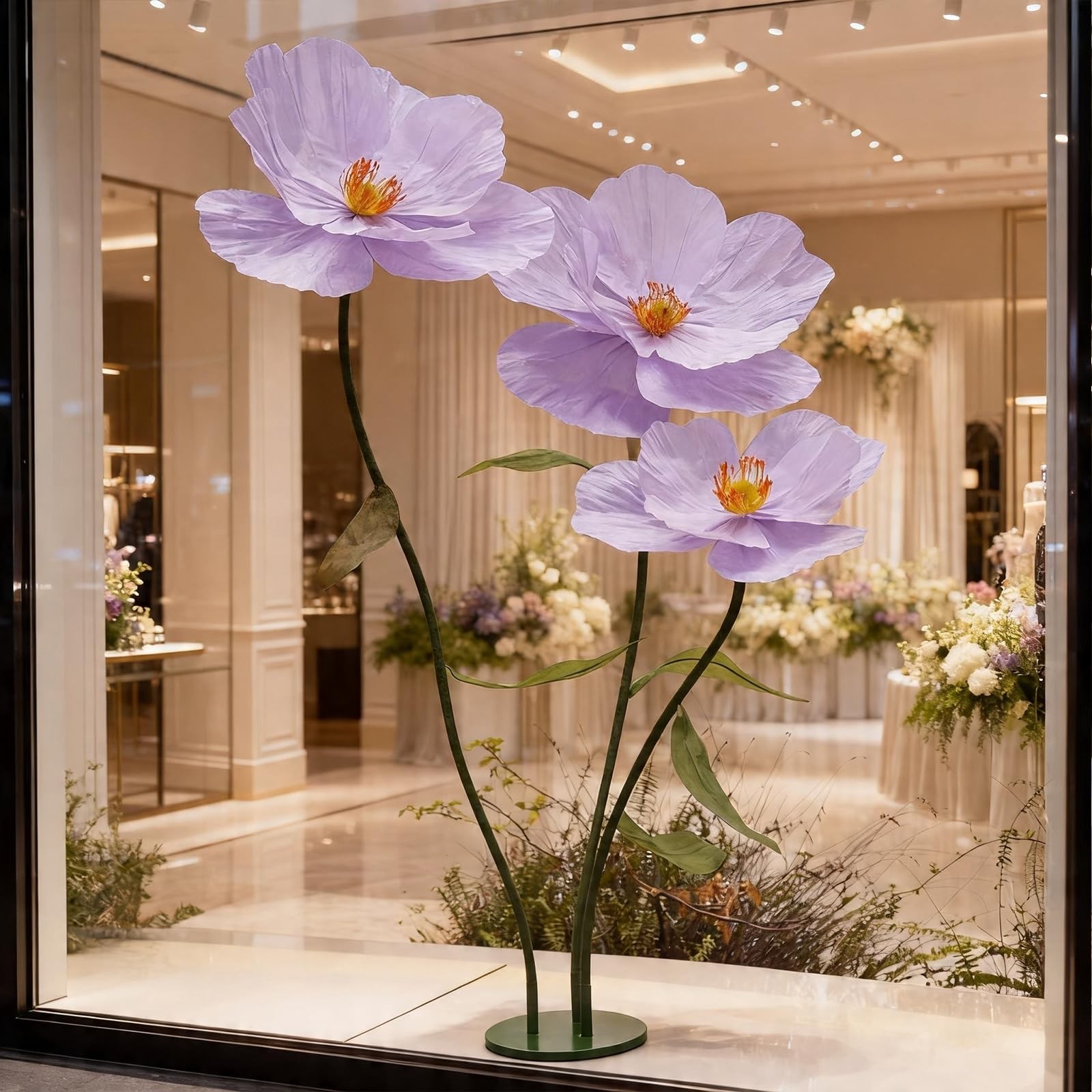 ZHBHYZ Giant Artificial Flowers for Decoration with Stand,Large Paper Flowers…