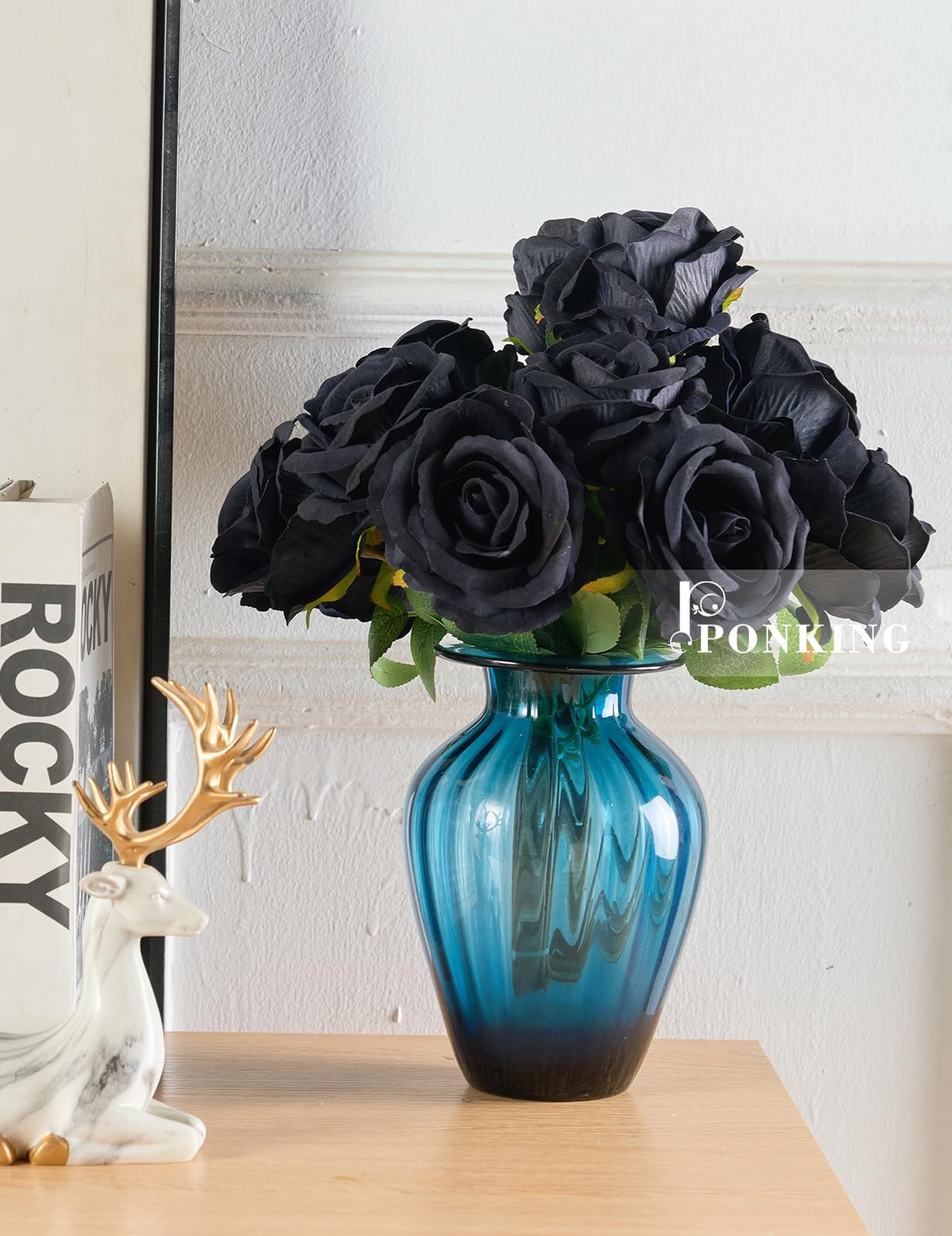 3.5″(9cm) Rose Artificial Flower 12pcs Realistic Faux Silk Roses Fake Flowers…