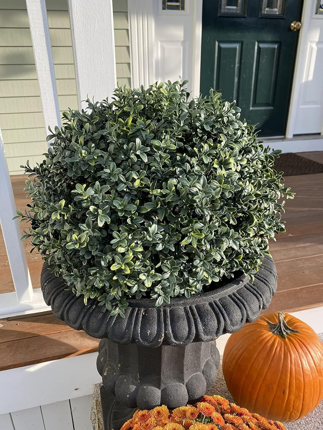 27″ UV Resistant Artificial Boxwood Ball Bush – 4 Pack for Indoor/Outdoor Use