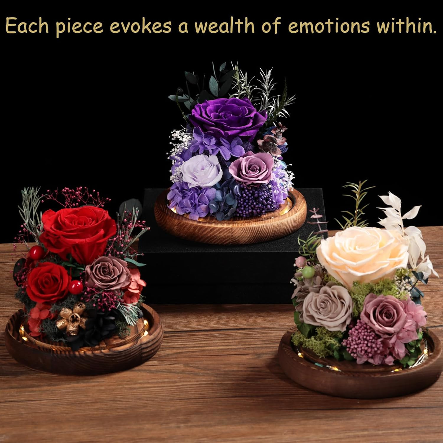 Flowers for Delivery Preserved Rose Gifts for Her,Forever Roses Flowers in Glass