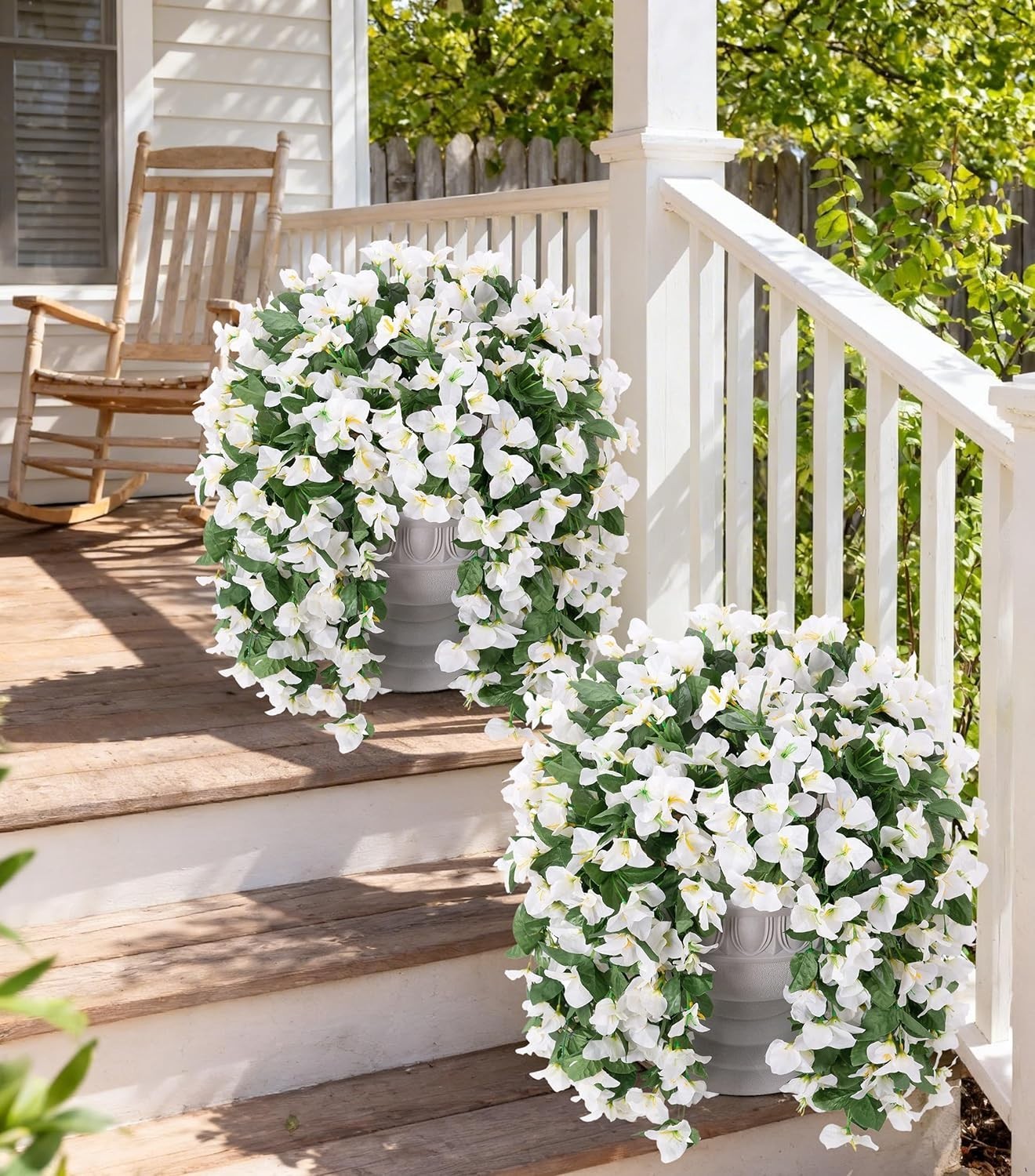 All-Season 2 PCS Artificial Bougainvillea – Stunning Fake Flower Trailing Vines