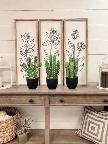 Artificial Cactus Plants 9.8 inch Small Faux Cactus Plants Indoor Fake SUP_168