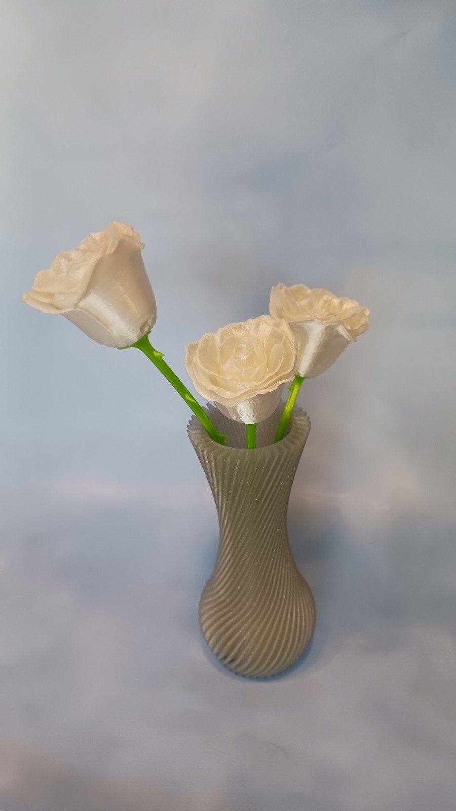 Mother’s Day Flowers Roses w/Vase 3D printed 3 Rose colors 2 color vases