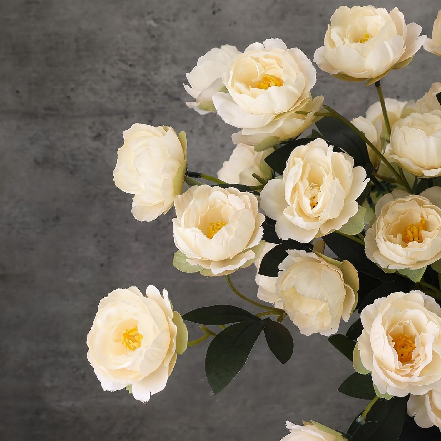 31 Inch Large Beige Artificial Peonies 6 Pack Real Look Faux Flowers Wedding