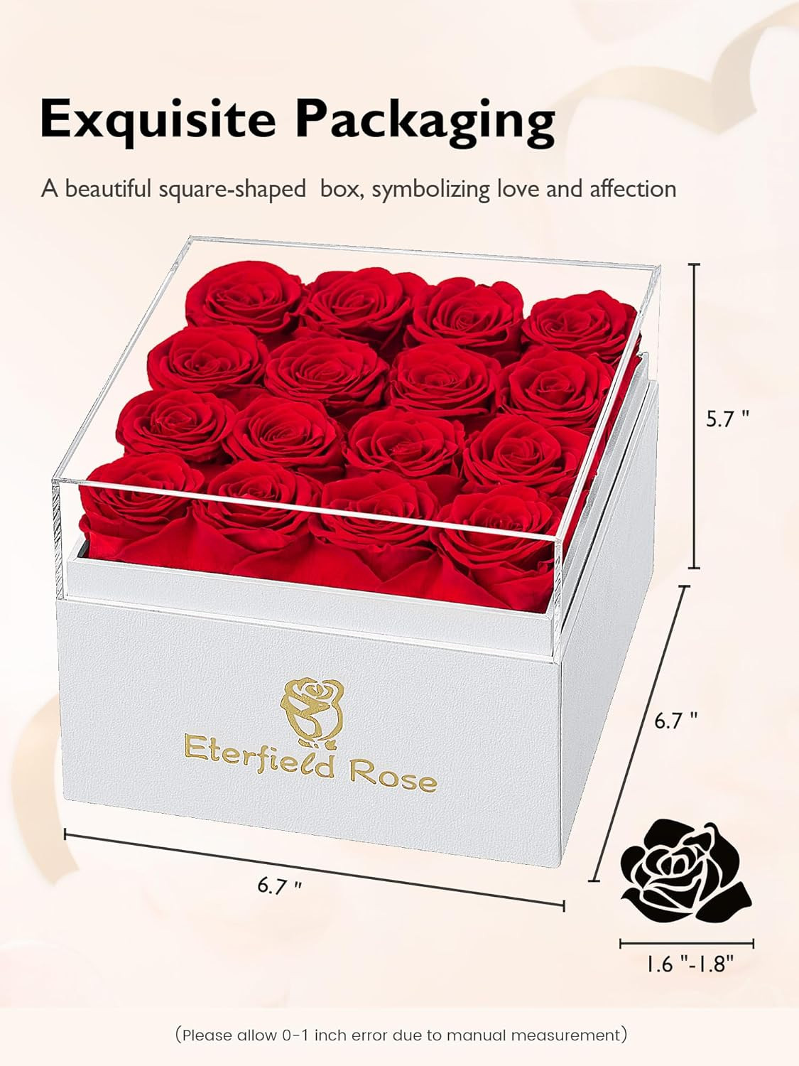 Forever Flowers Preserved Roses Real Roses That Last over a Year Rose Box Gifts