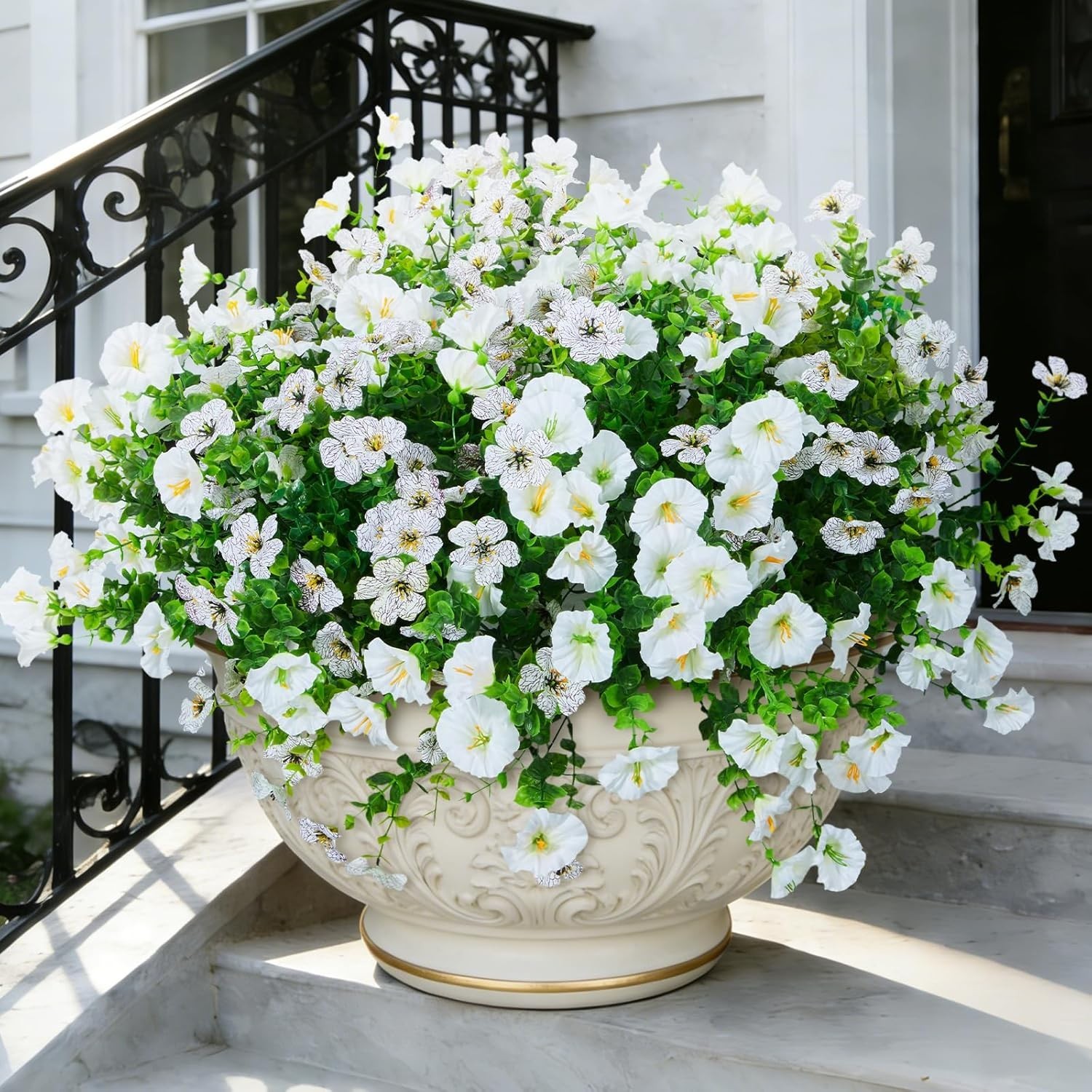 Zero Maintenance Artificial Flowers for Home, Patio, and Garden – 12 Bunches