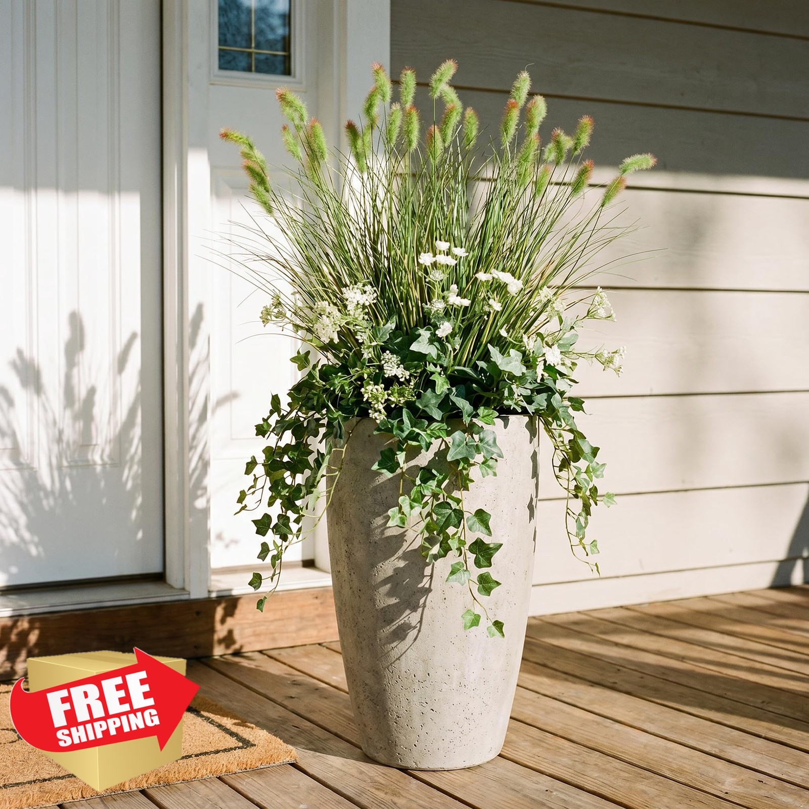 KOL Artificial Bunny Tail Grass 48 Stems 17.7in