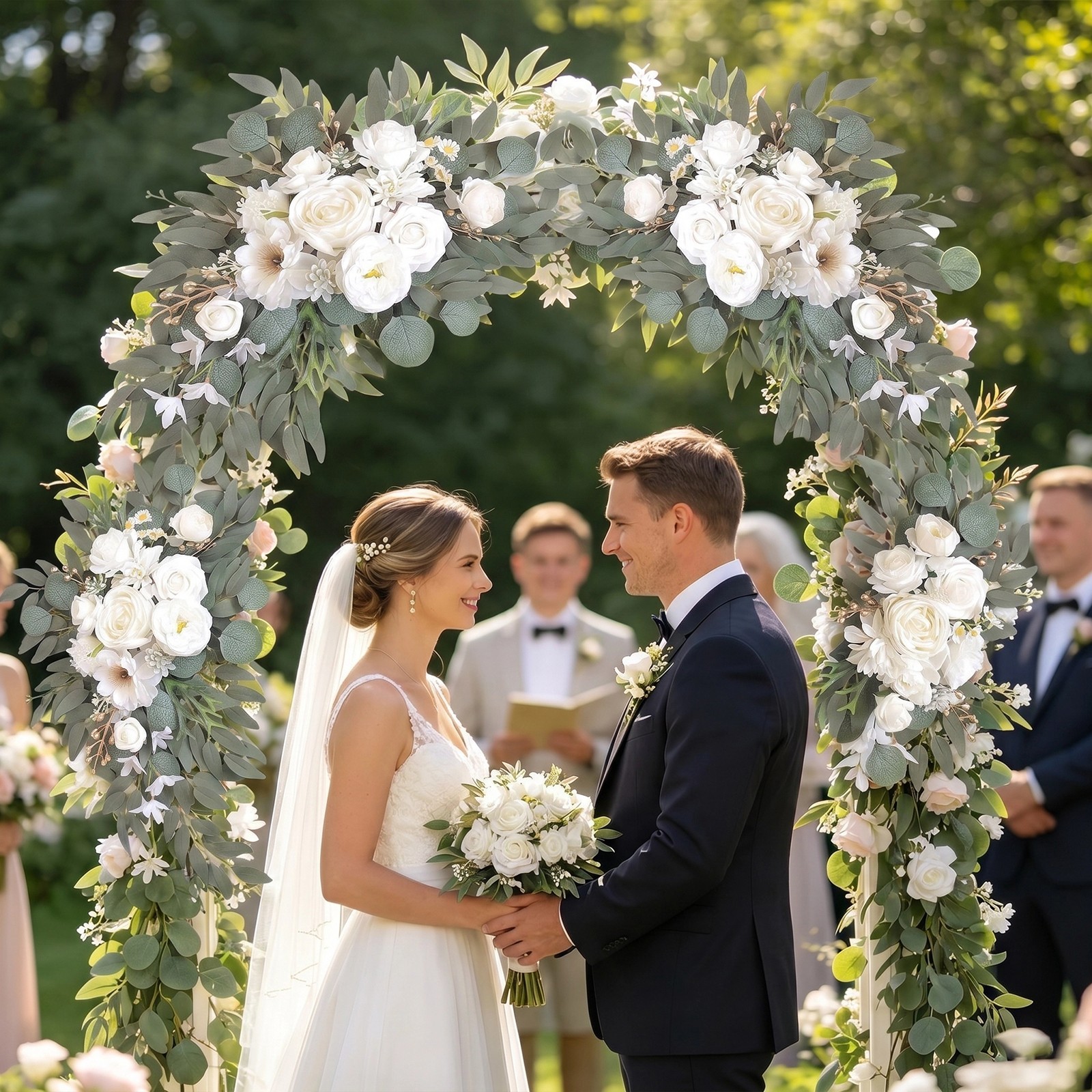 Wedding Arch Flowers Set of 4 for Wedding Welcome Sign Artificial Wedding Flower