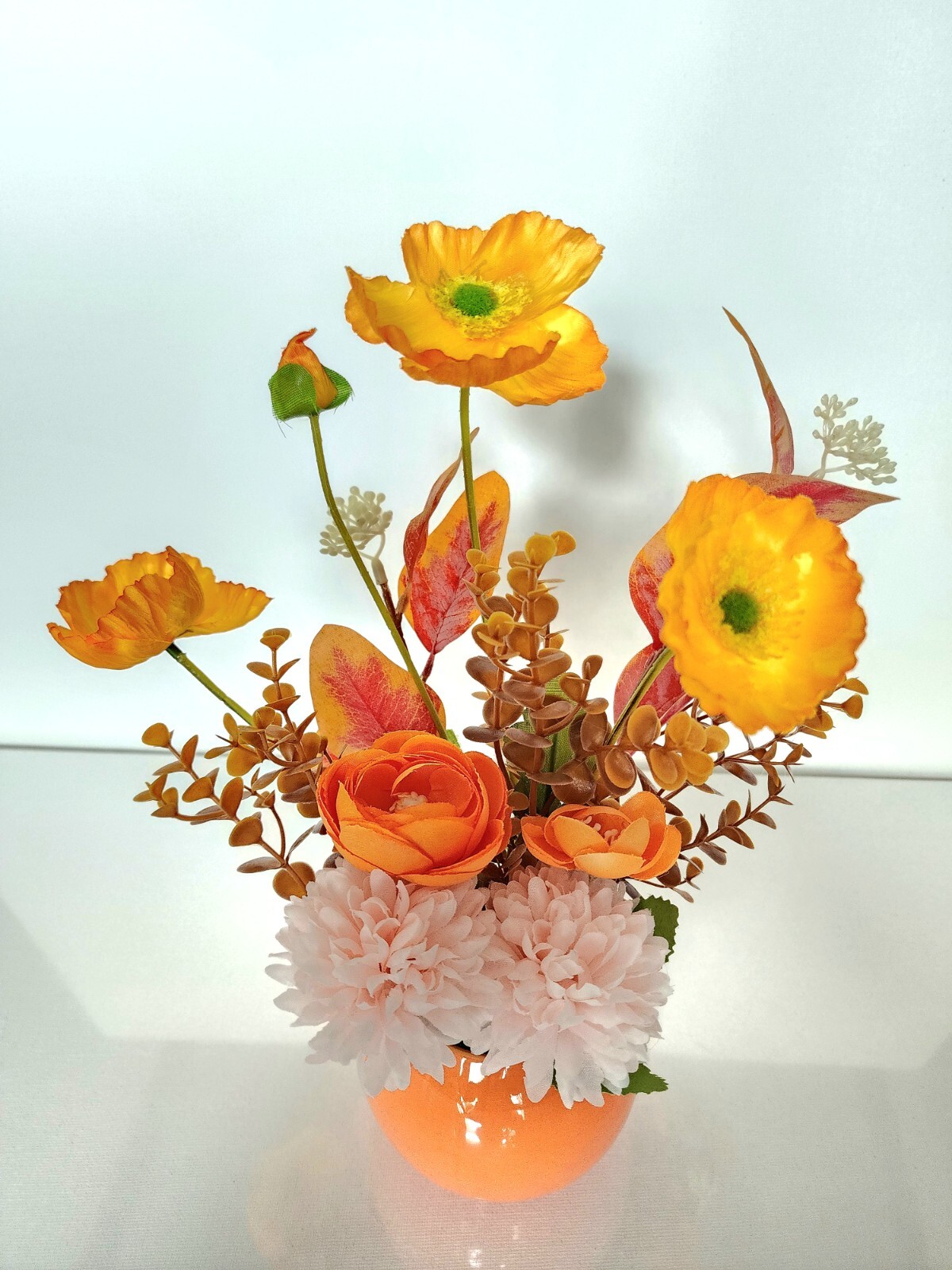Artificial faux Ball Mixed Flora plants home kitchen office occasion decoration