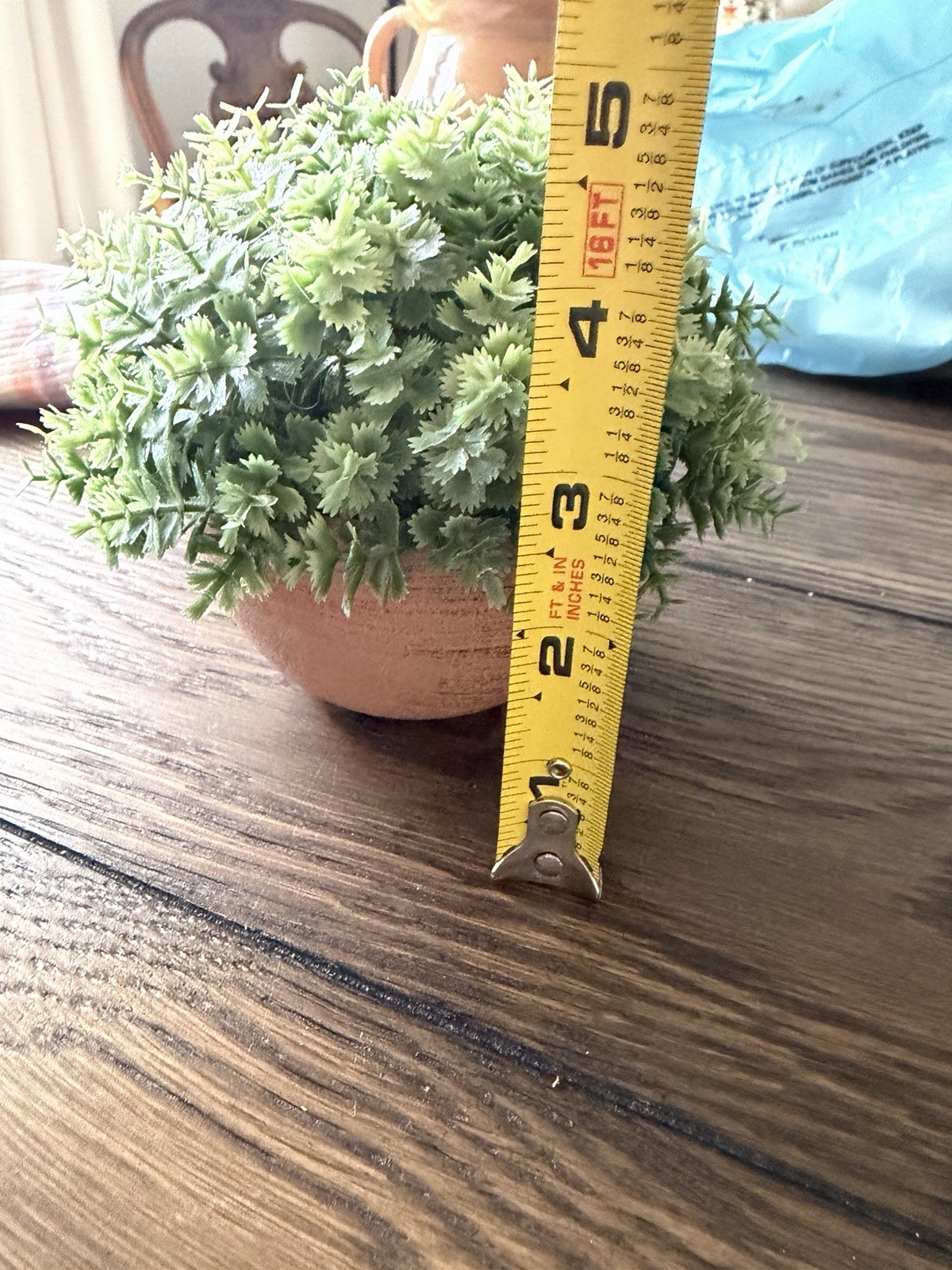 Faux Greenery In Clay Pot Decor for Home Indoor