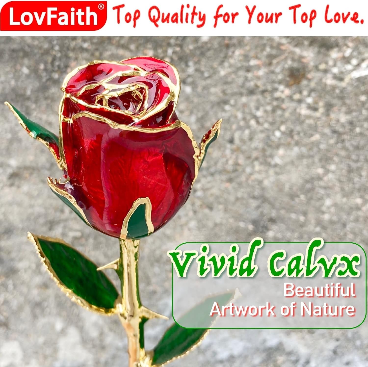 Artisan Crafted 24K Gold Rose with Elegant Crystal Display – A Gift to Cherish
