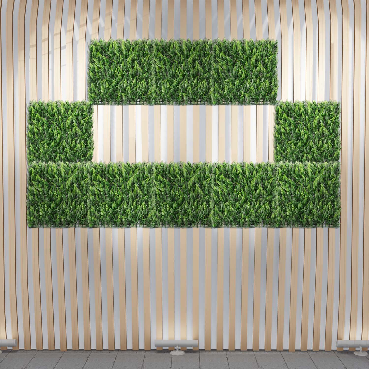 20″x20″ Artificial Faux #10 3D Mixed Panel Leaf Privacy Fence Screen Decor Hedge