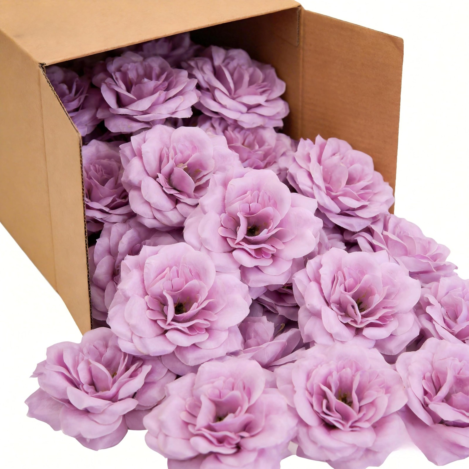 Artificial Silk Roses Flower Heads for Wedding Decorations – 50 Pieces Realis…