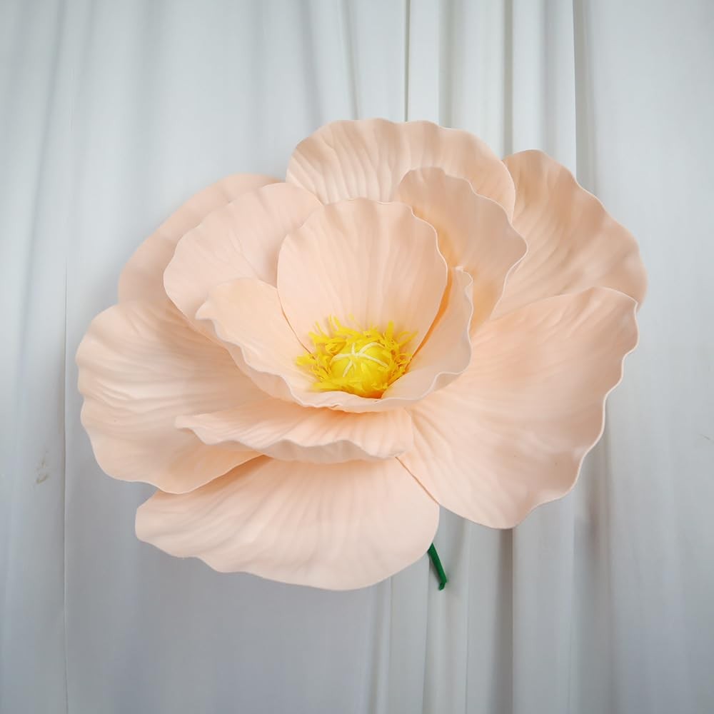 Artificial Flower Giant Flowers for Decoration, Large Artificial Foam Poppy F…