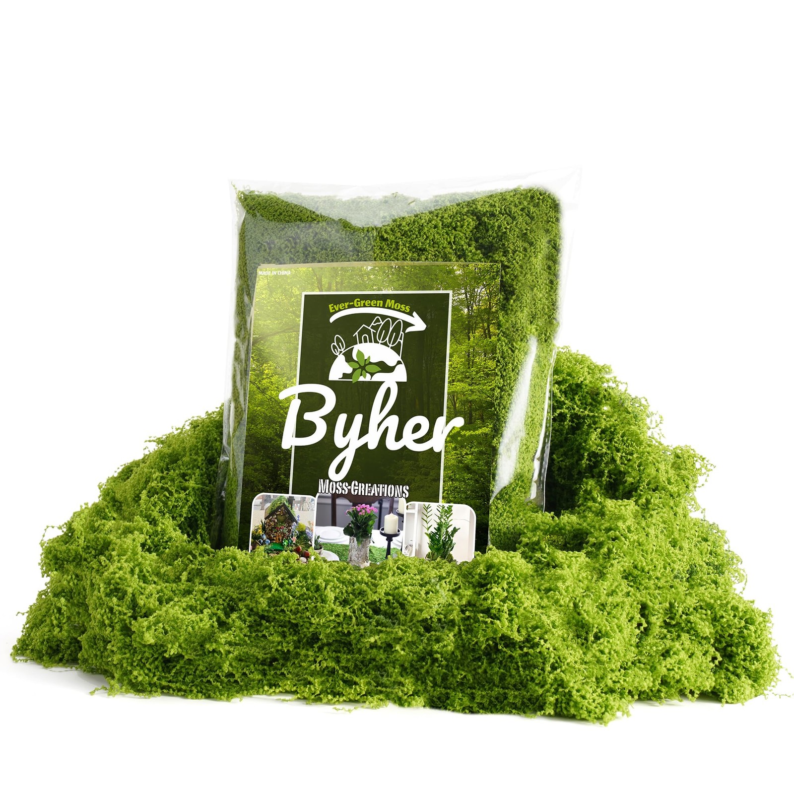 Fake Moss for Crafts – 3.5OZ Fluffy Cloudlike Artificial Moss for Potted Plan…