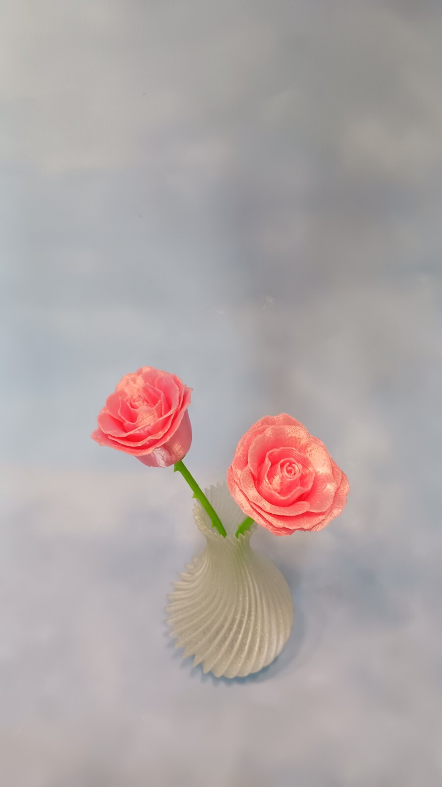 Mother’s Day Flowers Roses w/Vase 3D printed 3 Rose colors 2 color vases