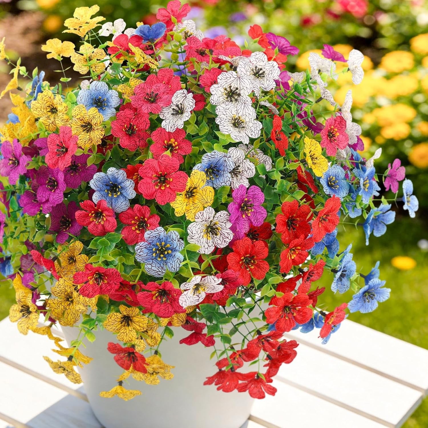 Low-Maintenance 12pc Artificial Daisy Bundle – Ideal for Porch & Garden Decor