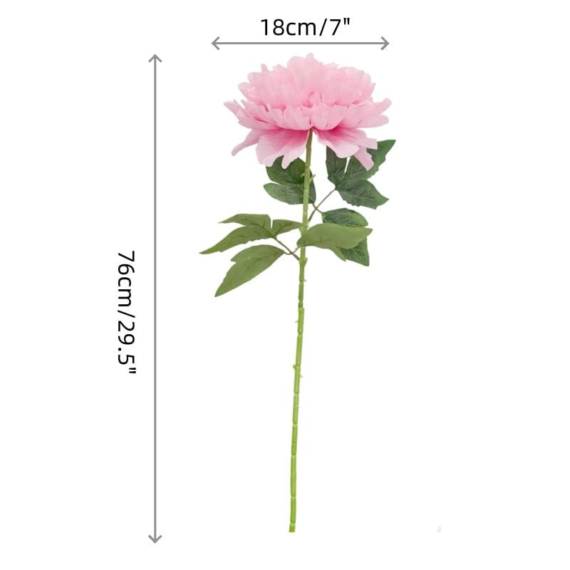 Premium White Peonies Artificial Flowers,2Pcs29.5 Bulk Fake Silk Peony Flower…