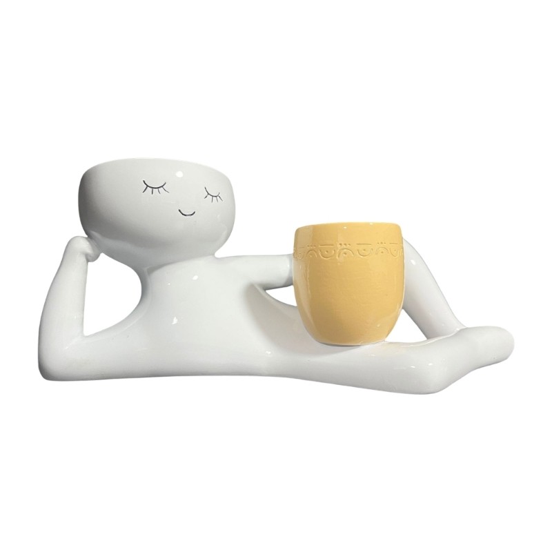 Human Shaped Plant Pots Artificial Succulents Plant Cute Room Decorative