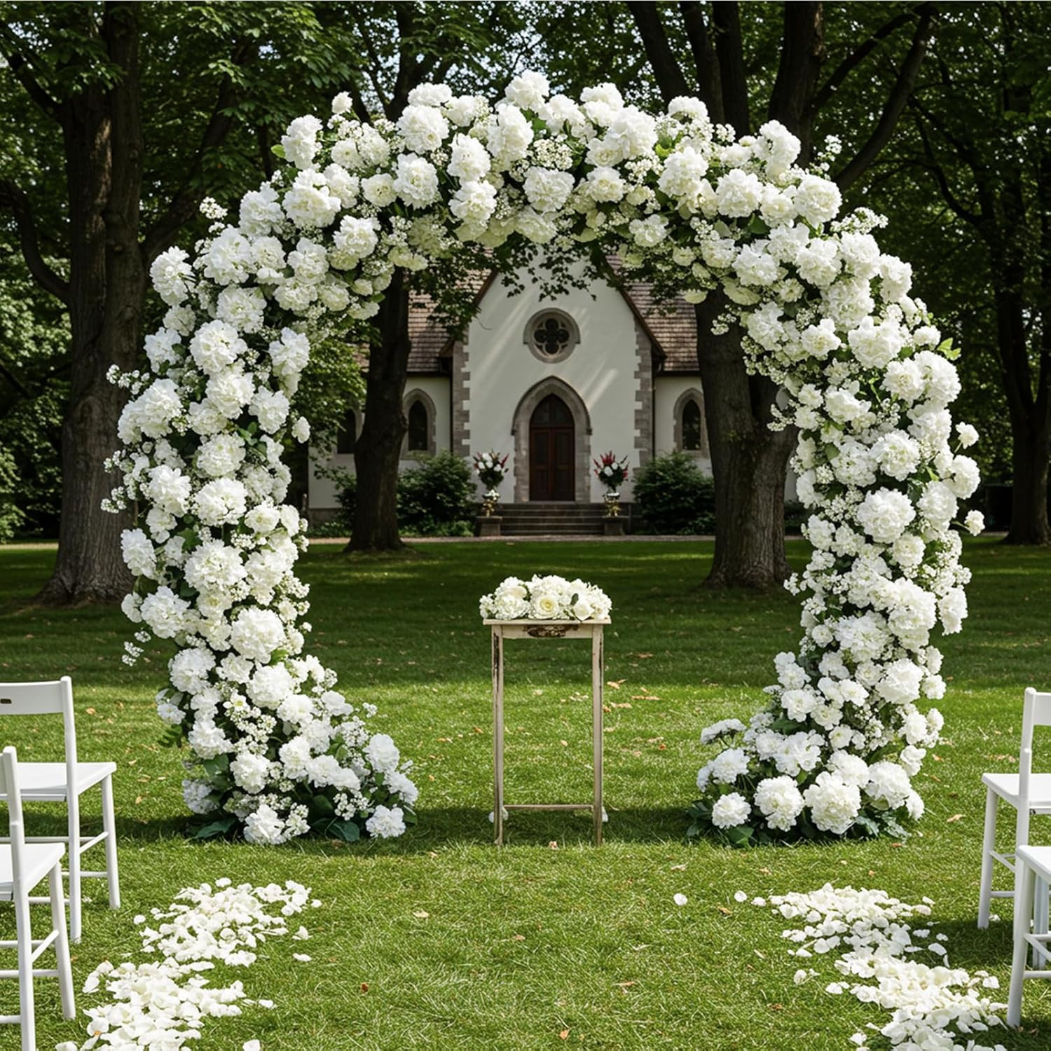 404PCS Ivory Hydrangea Silk Flowers for Wedding, Home, Party Decor