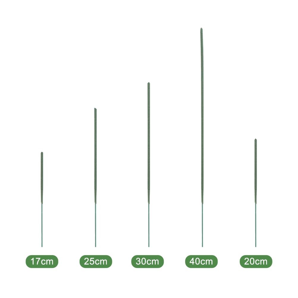 100 pcs Plastic Floral Stems for Crafts, Green Flower Rod Floral Stem Wire fo…