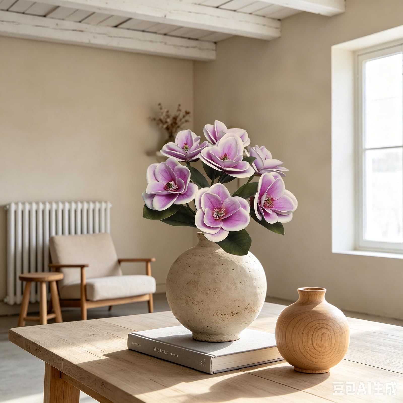 Artificial Magnolia Flowers, Real Touch Magnolia Stems