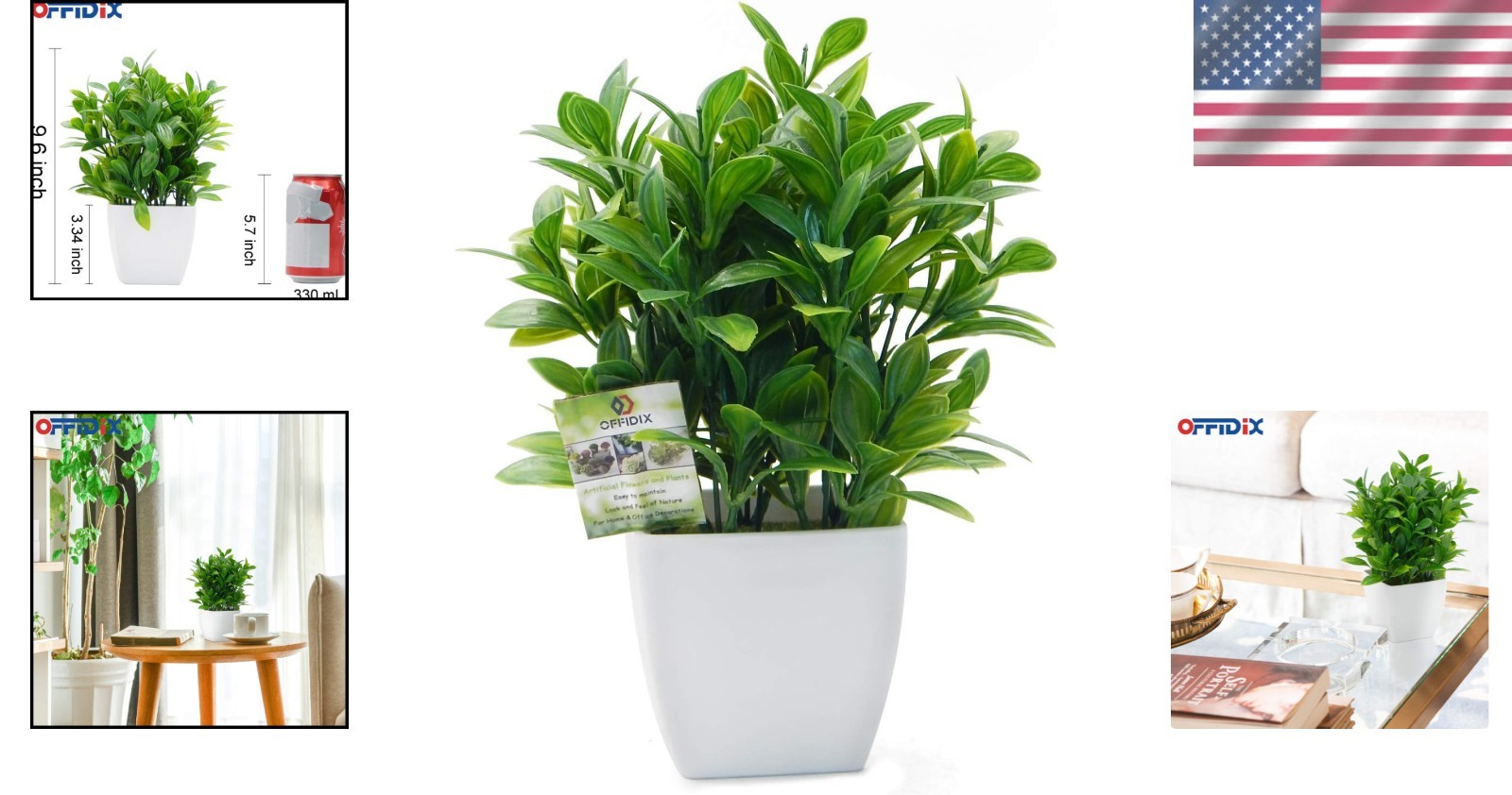Versatile Faux Eucalyptus with White Vase – Ideal for Gift & Decoration