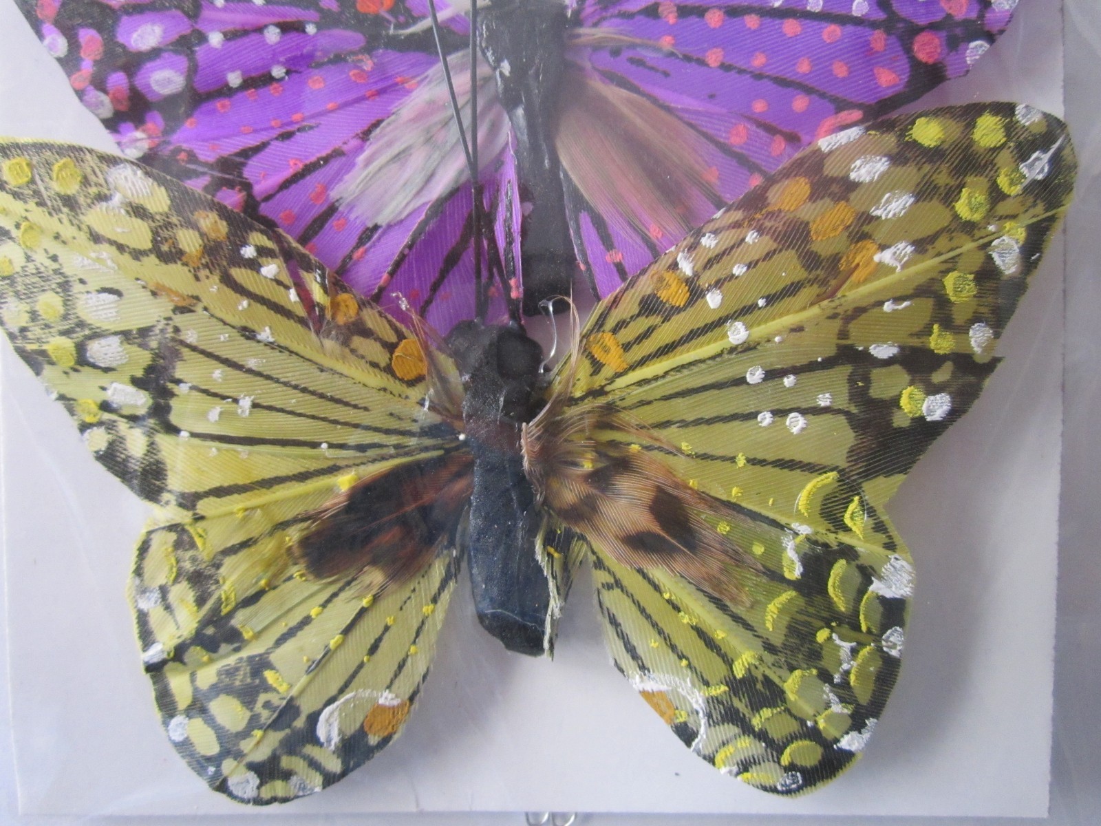 Floral Garden 6 Beautiful Life Like Multi Colorful Butterflies 4″ x 2 1/2″ New!