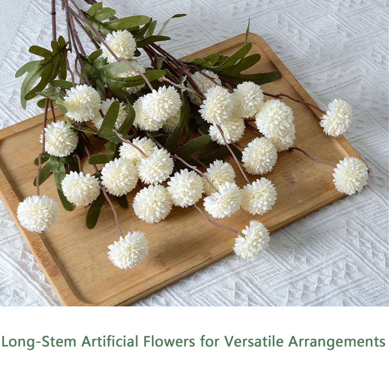 10pcs Faux Mixed Color Kiku Flowers, 5 Heads Each Stem & 4 Branches Eucalyptu…