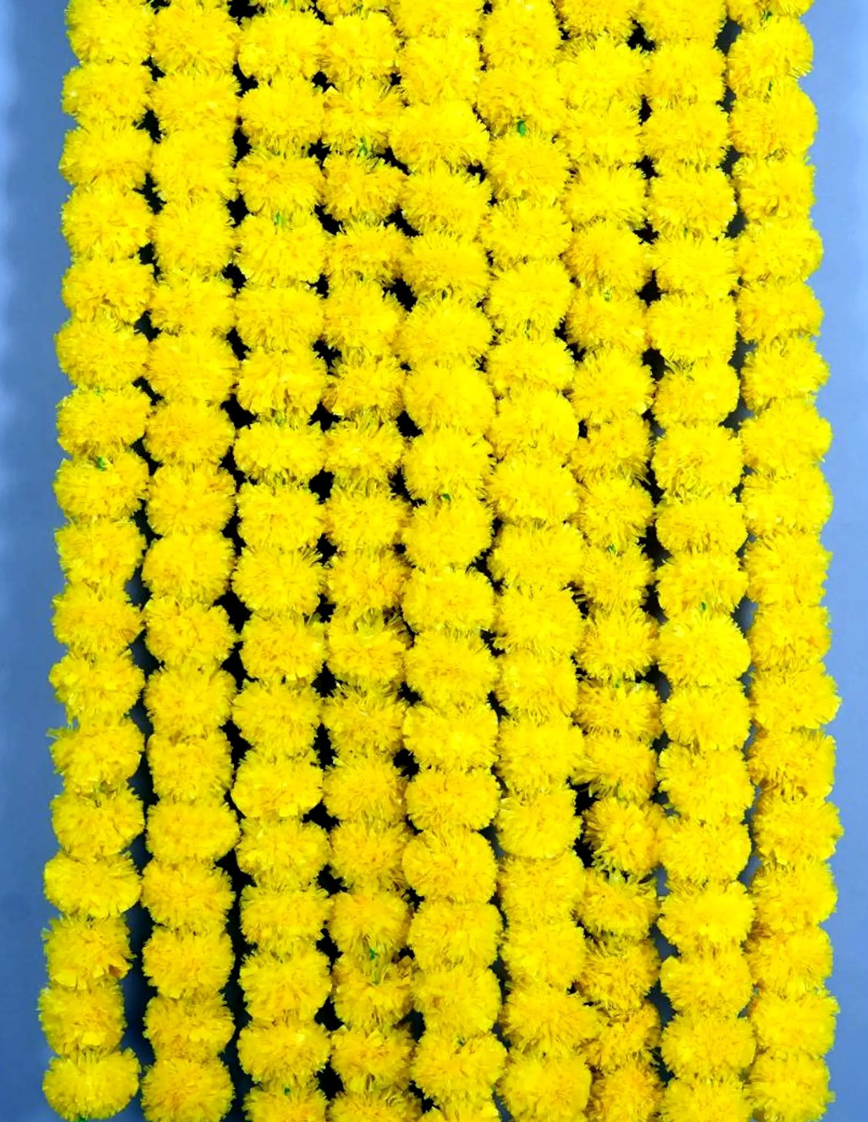 Artificial Marigold Flower Garlands Indian Wedding Event Decoration 10 Pcs