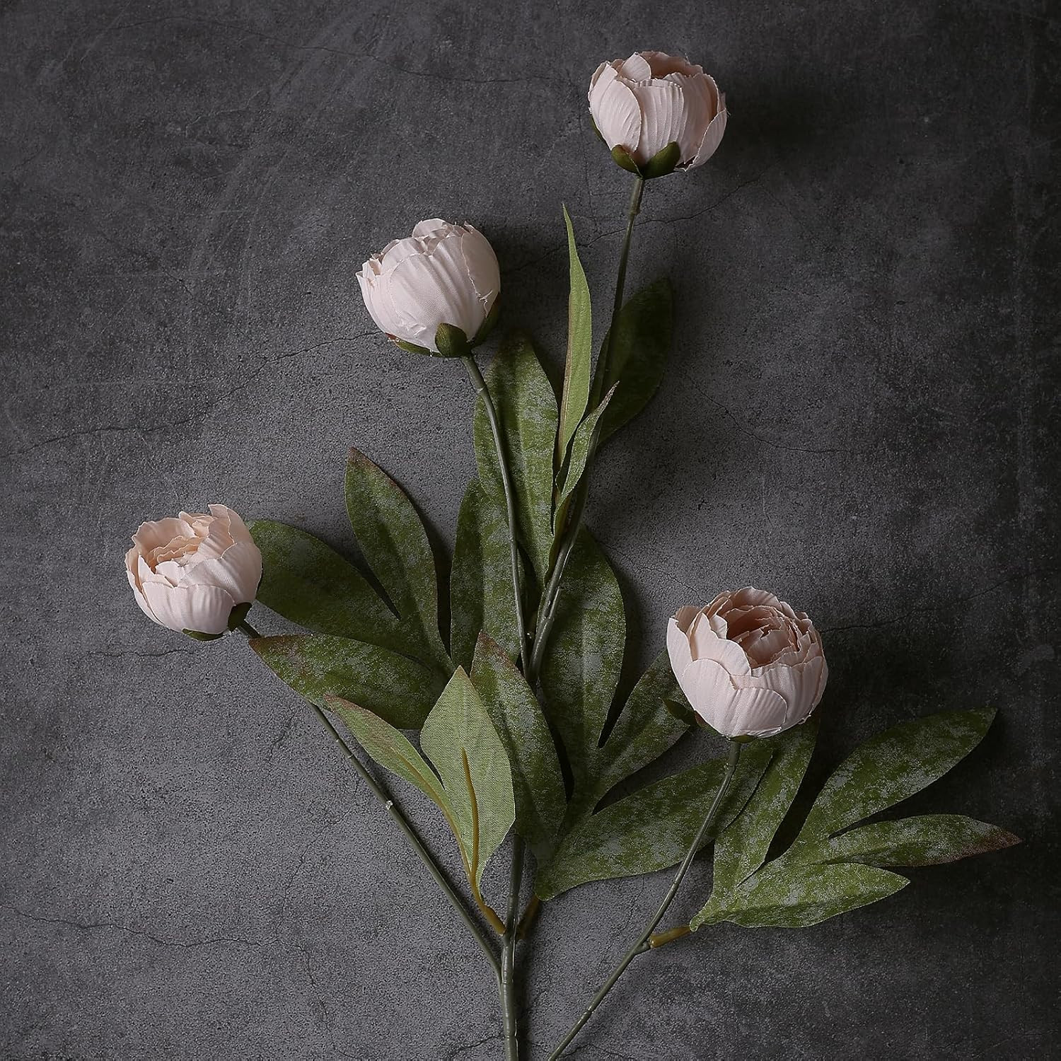 Faux Silk Peony Flowers 6 Pcs Artificial Peony Branches 27 Inch for Centerpieces