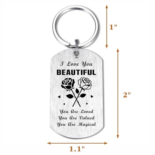 I Love You Gifts for Her Girlfriend Wife Christmas, to My Love Keychain for