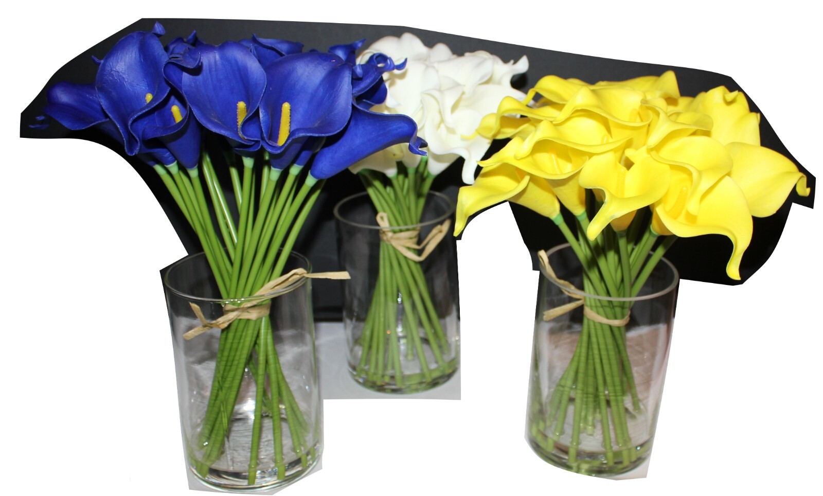 12″ Calla Lilies, 20 Flowers Arrangement in Glass Vase, Happy Mother’s Day Gift!