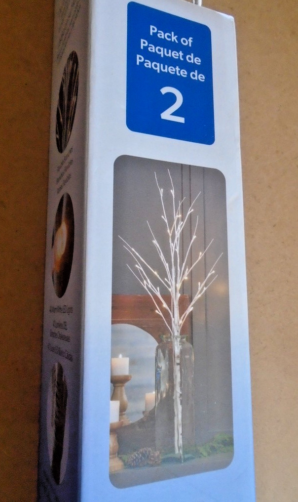 Evergreen LED Birch Branch Pack of 2 (battery operate)
