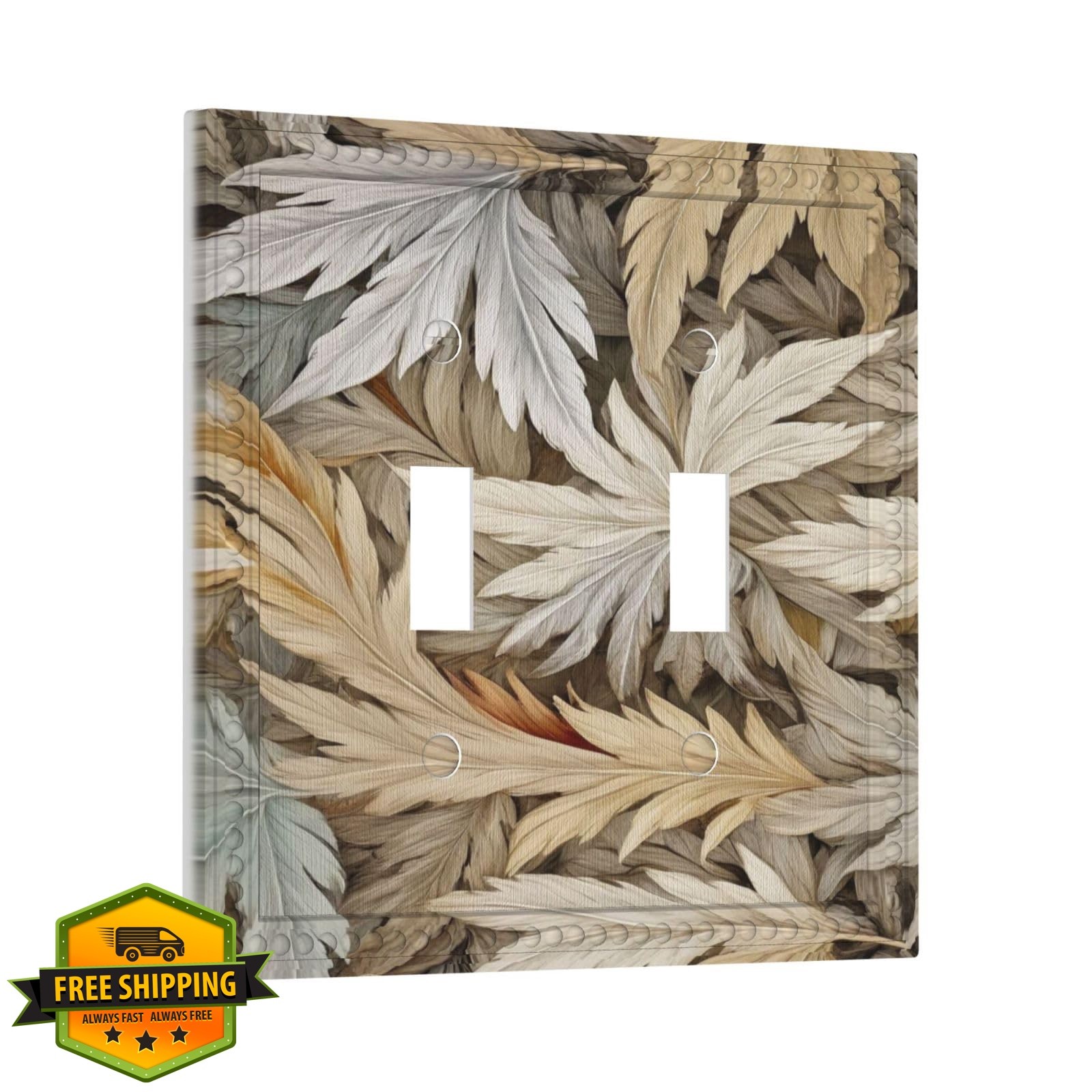 Muzumu Dried Palm Leaves Double Toggle Beige